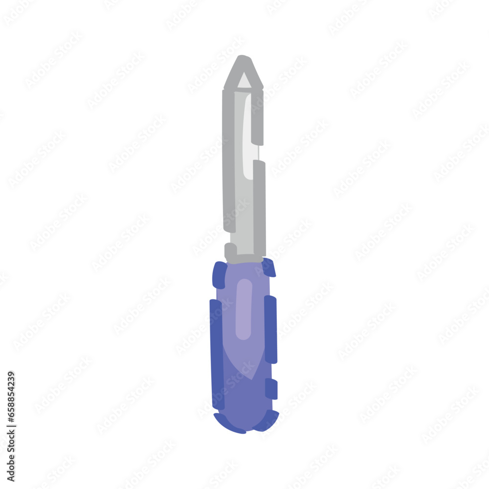 Drawn pipette on white background