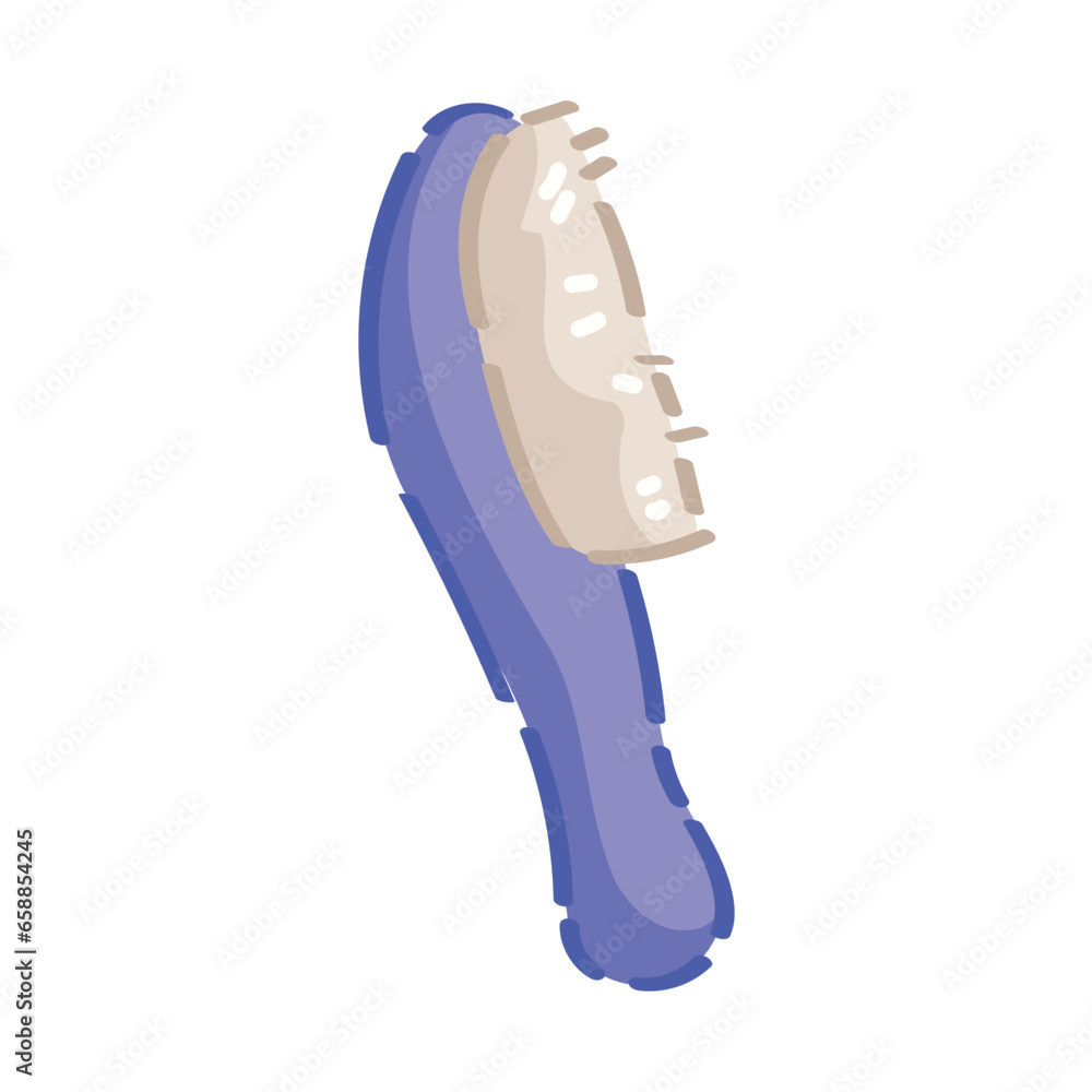 Baby hair brush on white background