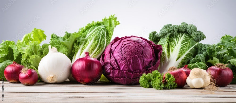 Red superfood vegetables on a white wooden board