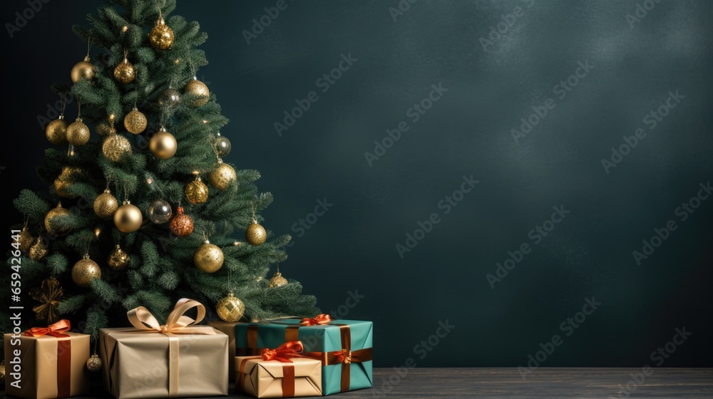 christmas tree with gifts