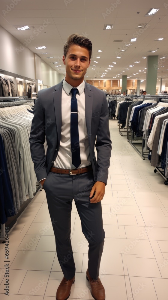 Man in a fashion store