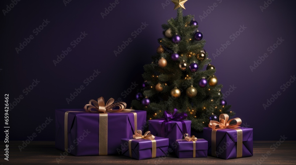 christmas tree with gifts