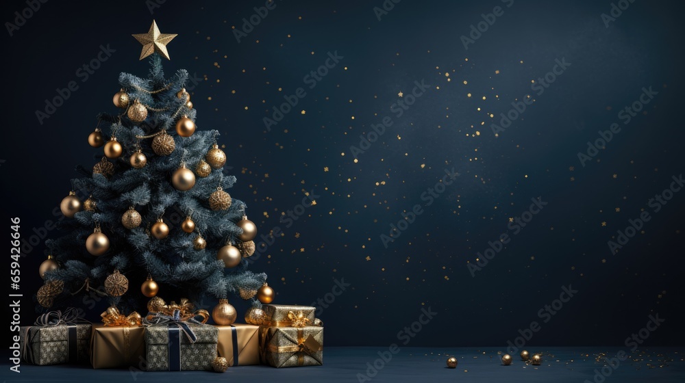 christmas tree with gifts