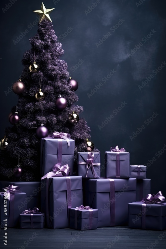 christmas tree with gifts