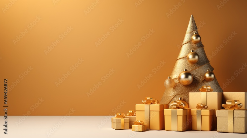 christmas tree with gifts