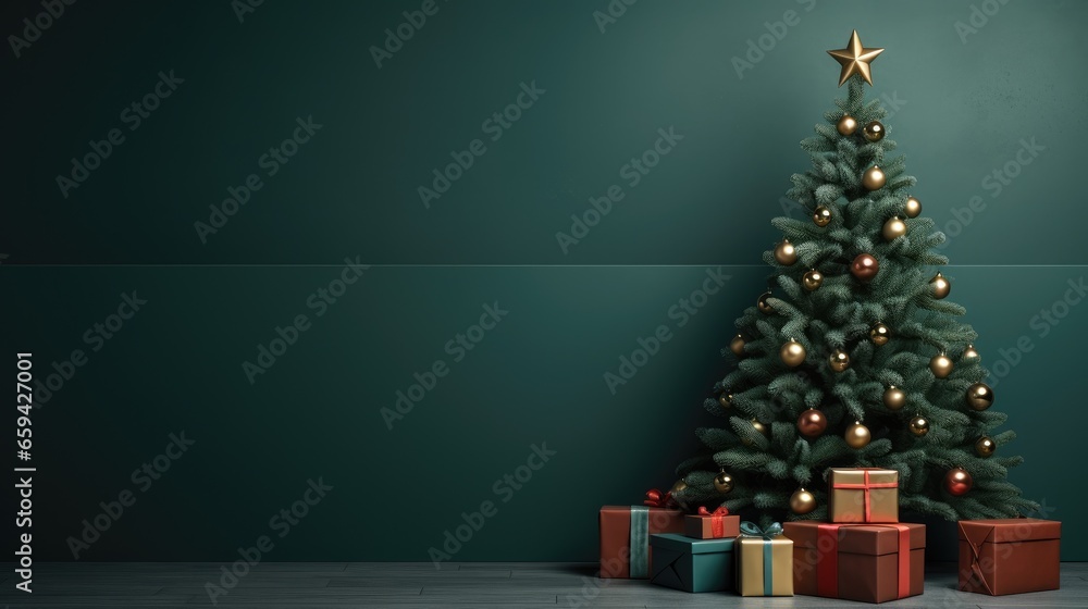 christmas tree with gifts