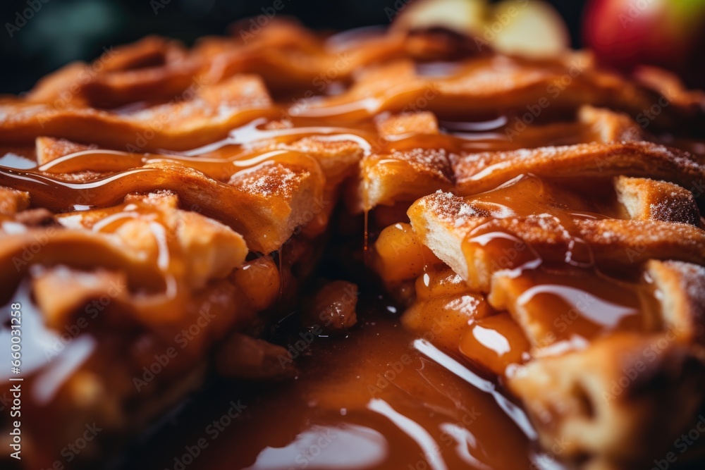 Close up of an apple pie