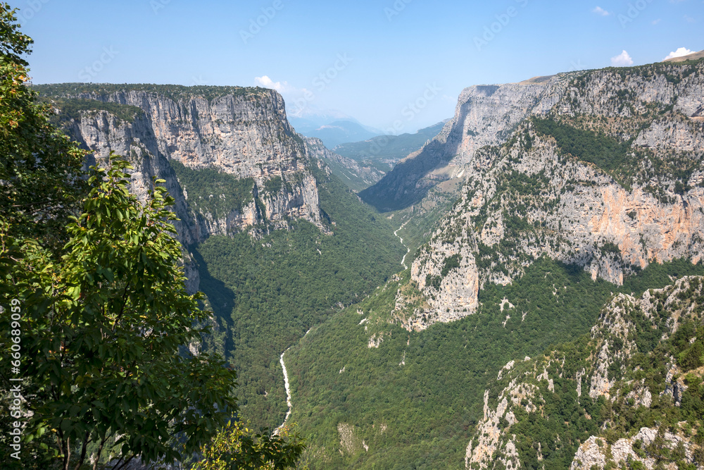 Summer view of Vikos gorge, Zagori, Epirus, Greece