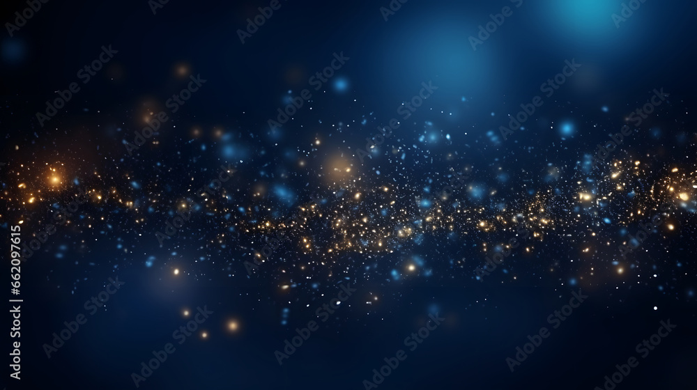 Dark blue and glow particle abstract background. blue futuristic background