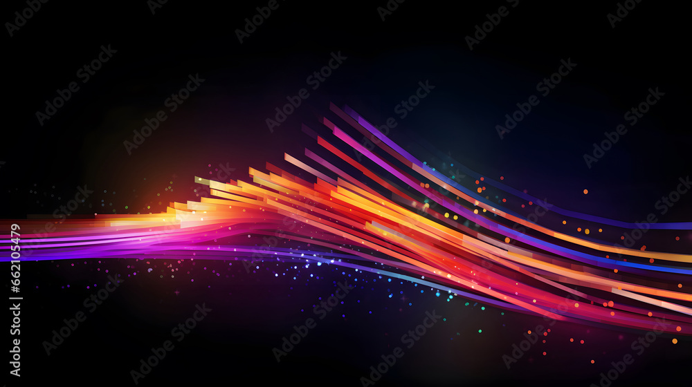 abstract futuristic background with colorful glowing neon moving high speed wave lines and bokeh lights. Data transfer concept Fantastic wallpaper