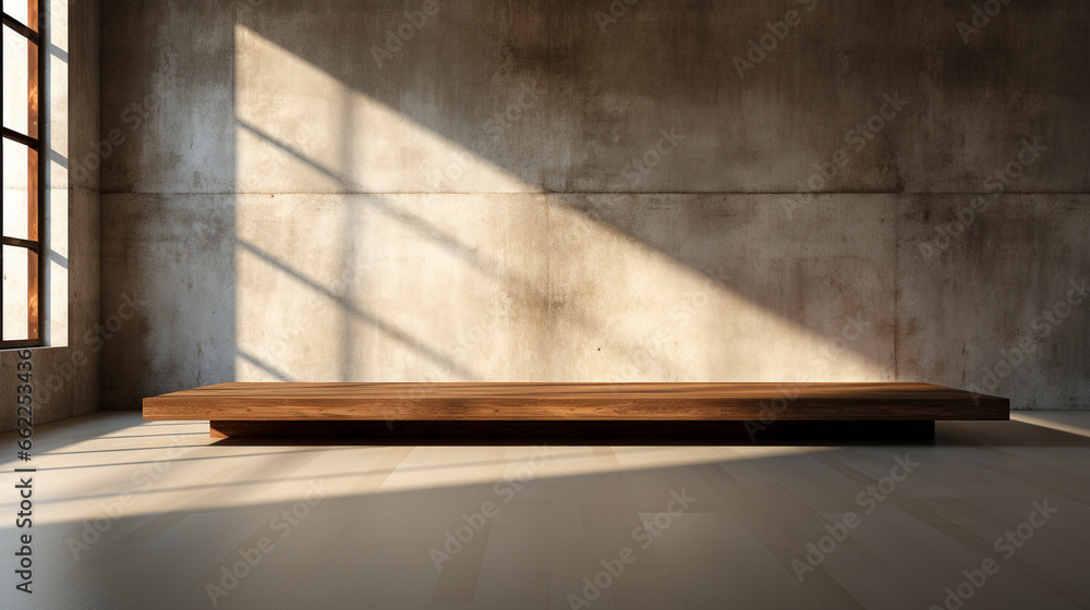 Beautiful sunlight shadow on blank smooth clean UHD wallpaper Stock Photographic Image