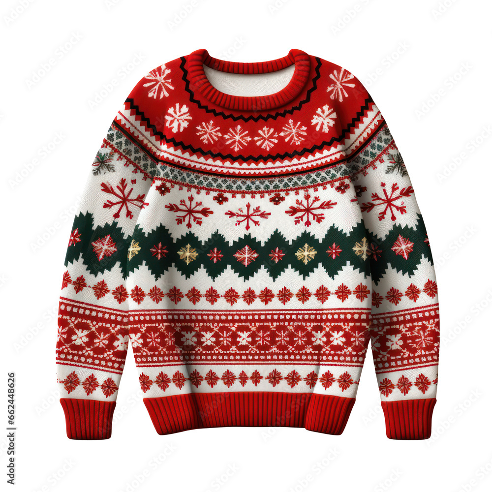 christmas funny sweater isolated