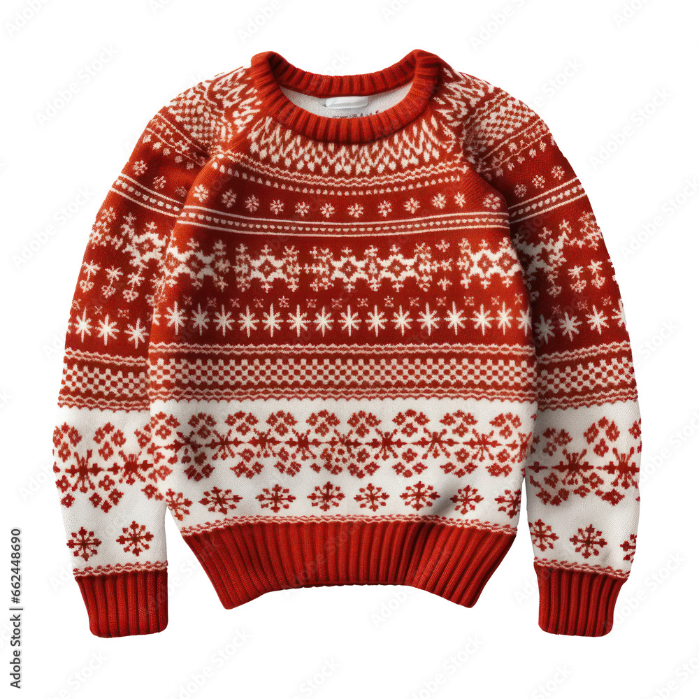 christmas funny sweater isolated