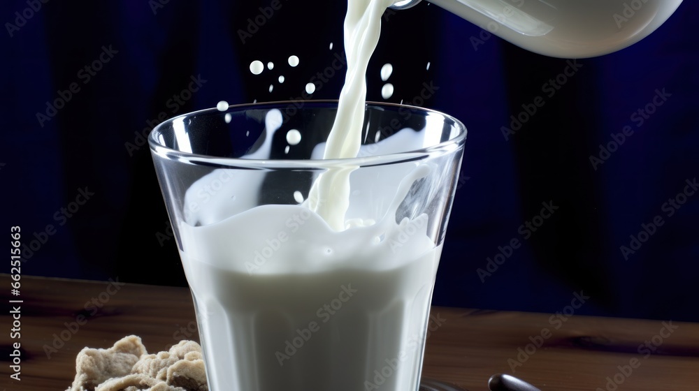 Milk poured into cup UHD wallpaper Stock Photographic Image