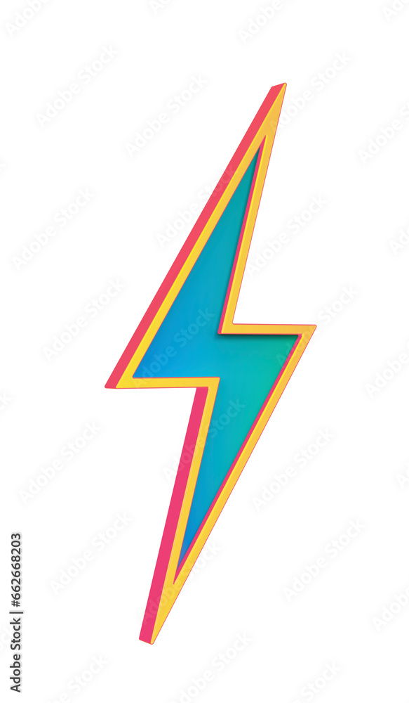 Colorful lightning bolt symbol