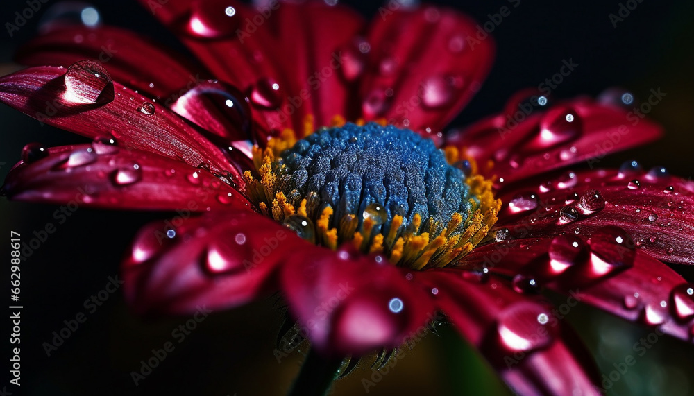 Vibrant gerbera daisy blossom reflects beauty in nature freshness generated by AI