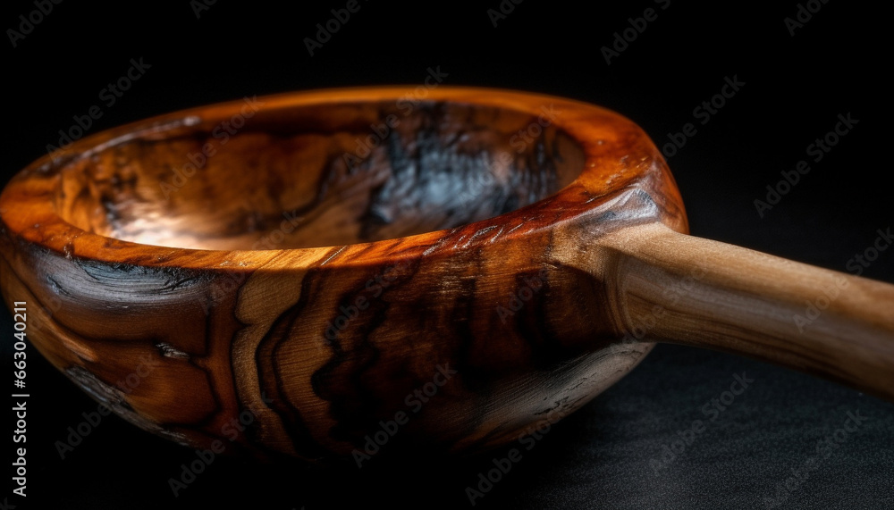 Old fashioned elegance  antique tobacco pipe on a wooden table generated by AI