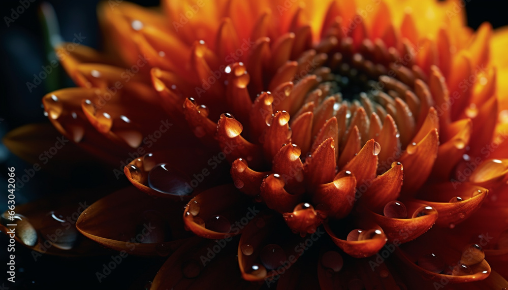 Nature beauty in a single flower, vibrant colors underwater generated by AI