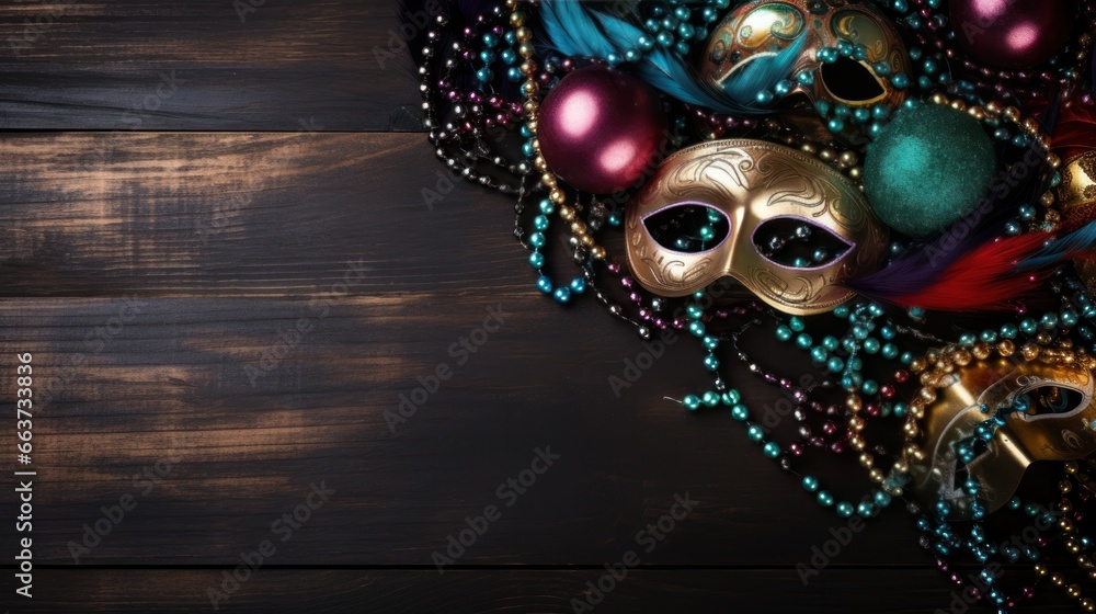 mardi gras holiday background large copyspace area with copy space for text