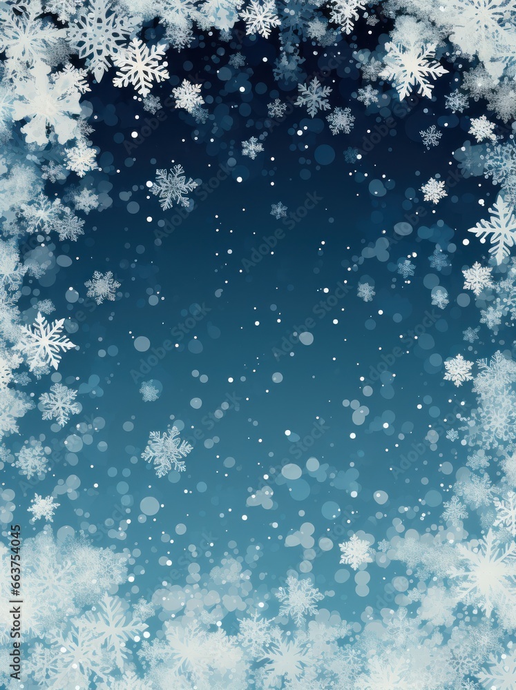 a blue background with blue snowflakes on black background