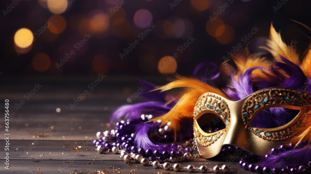 mardi gras holiday background large copyspace area with copy space for text