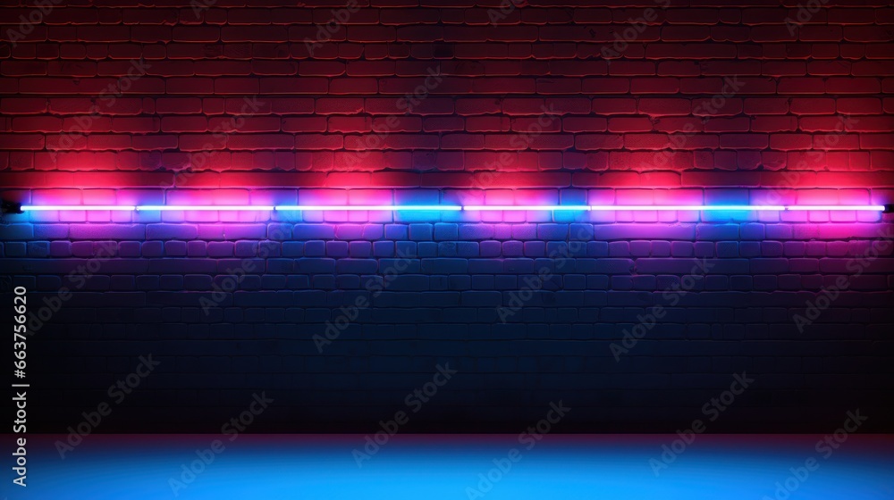 colorful wall lighting in the form of blue and red light