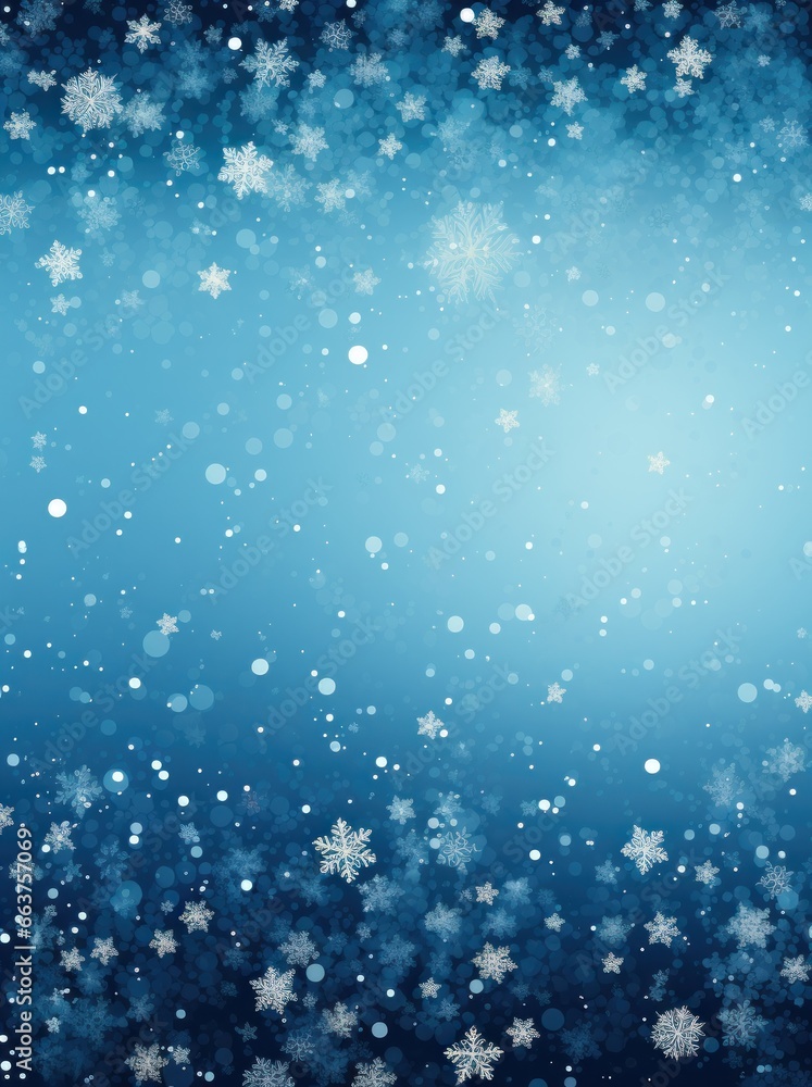 a blue background with blue snowflakes on black background