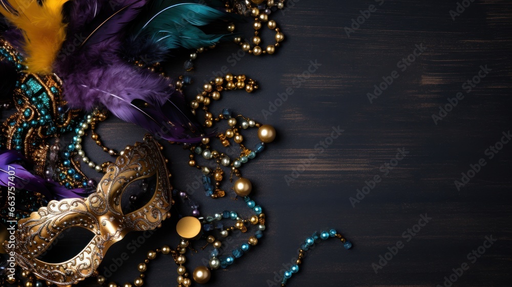 mardi gras holiday background large copyspace area with copy space for text