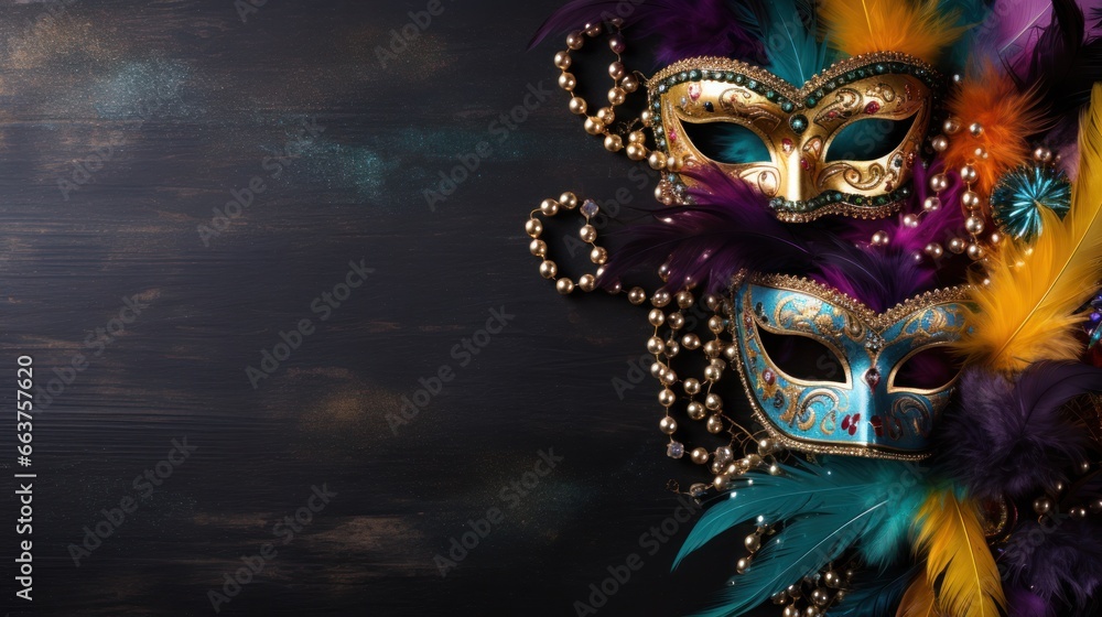 mardi gras holiday background large copyspace area with copy space for text