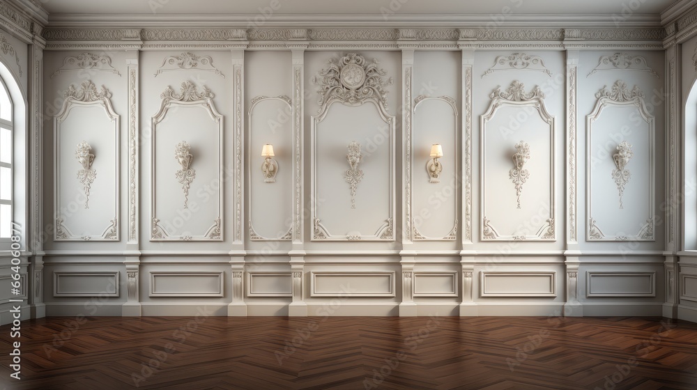 A classical white wall.