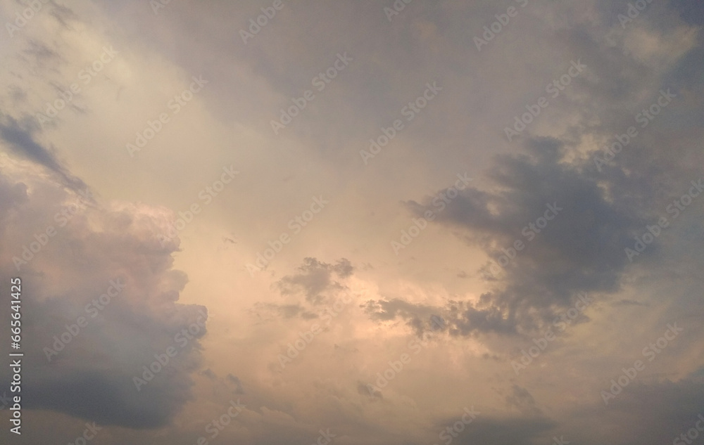 Sky landscape. Peaceful sky in a general close-up.