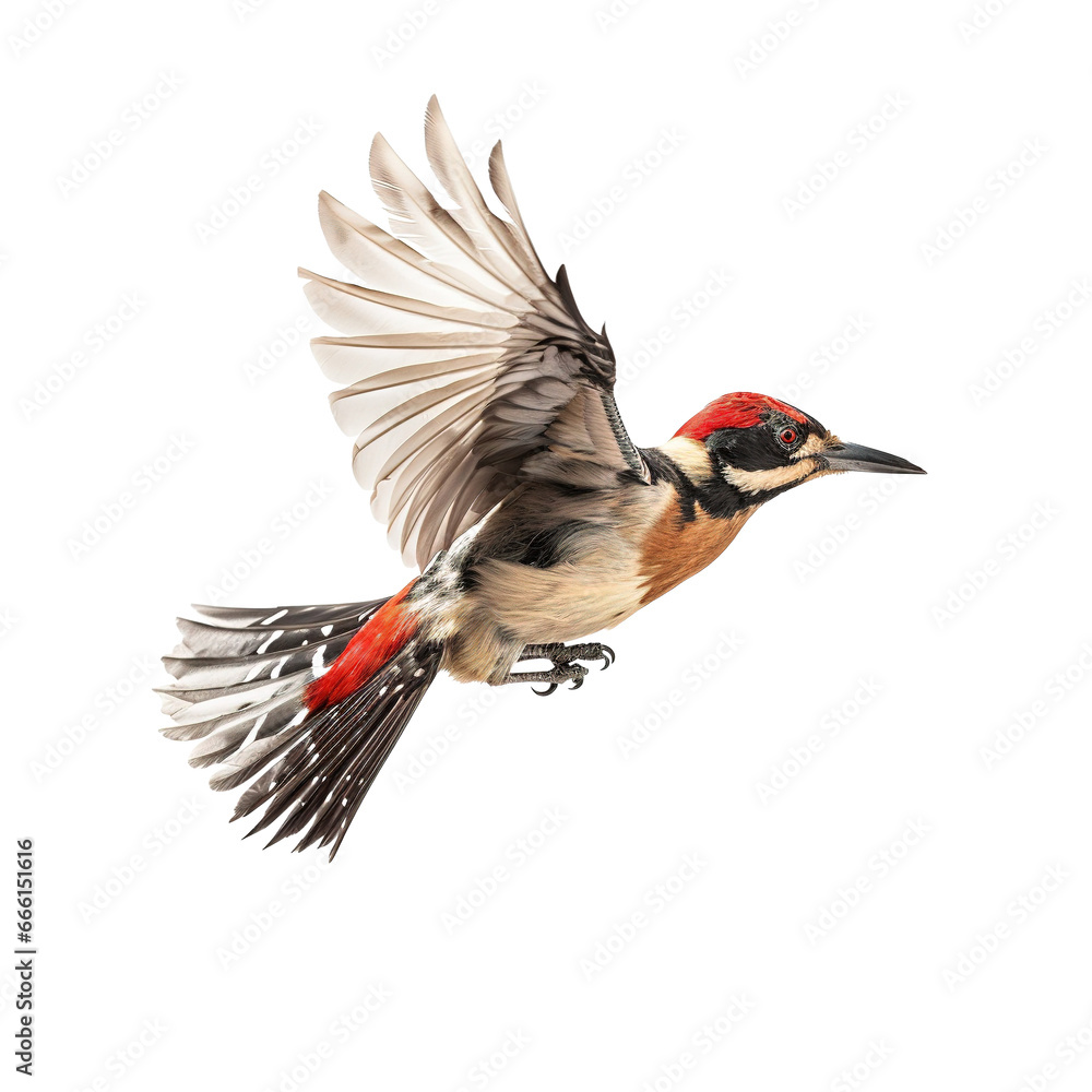 woodpecker isolated on a transparent background PNG, Generative Ai