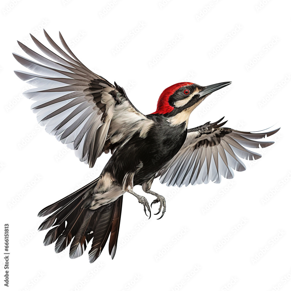 woodpecker isolated on a transparent background PNG, Generative Ai