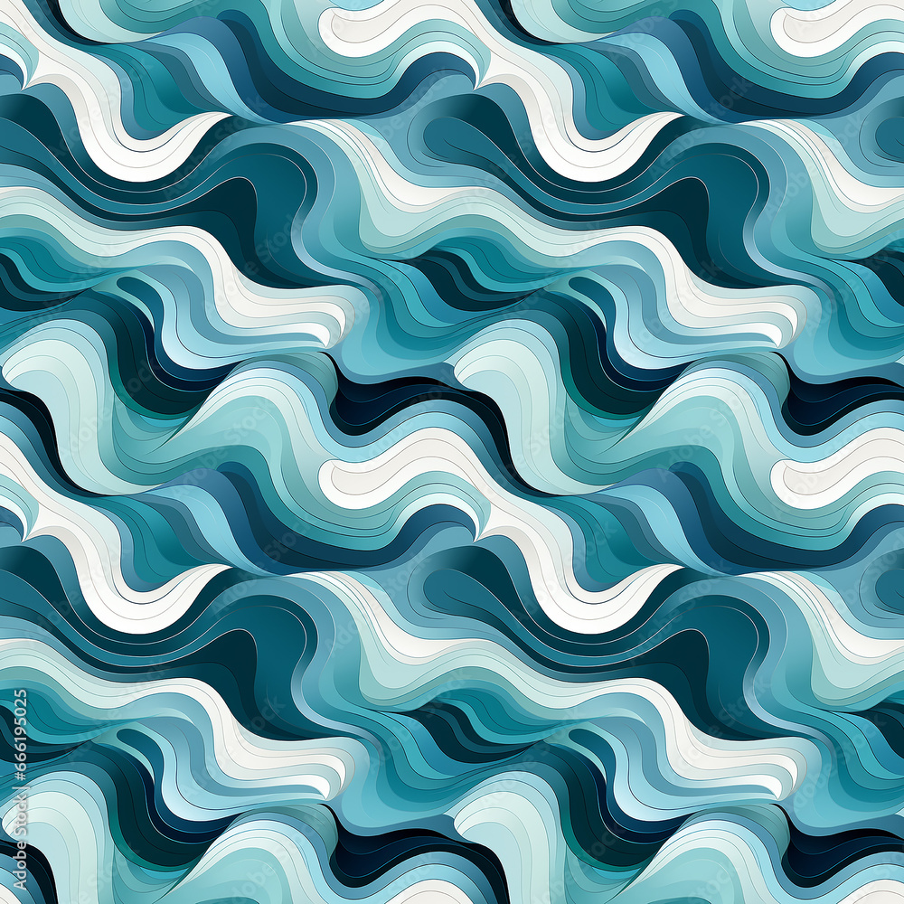 minimalist abstract wave. Seamless pattern.