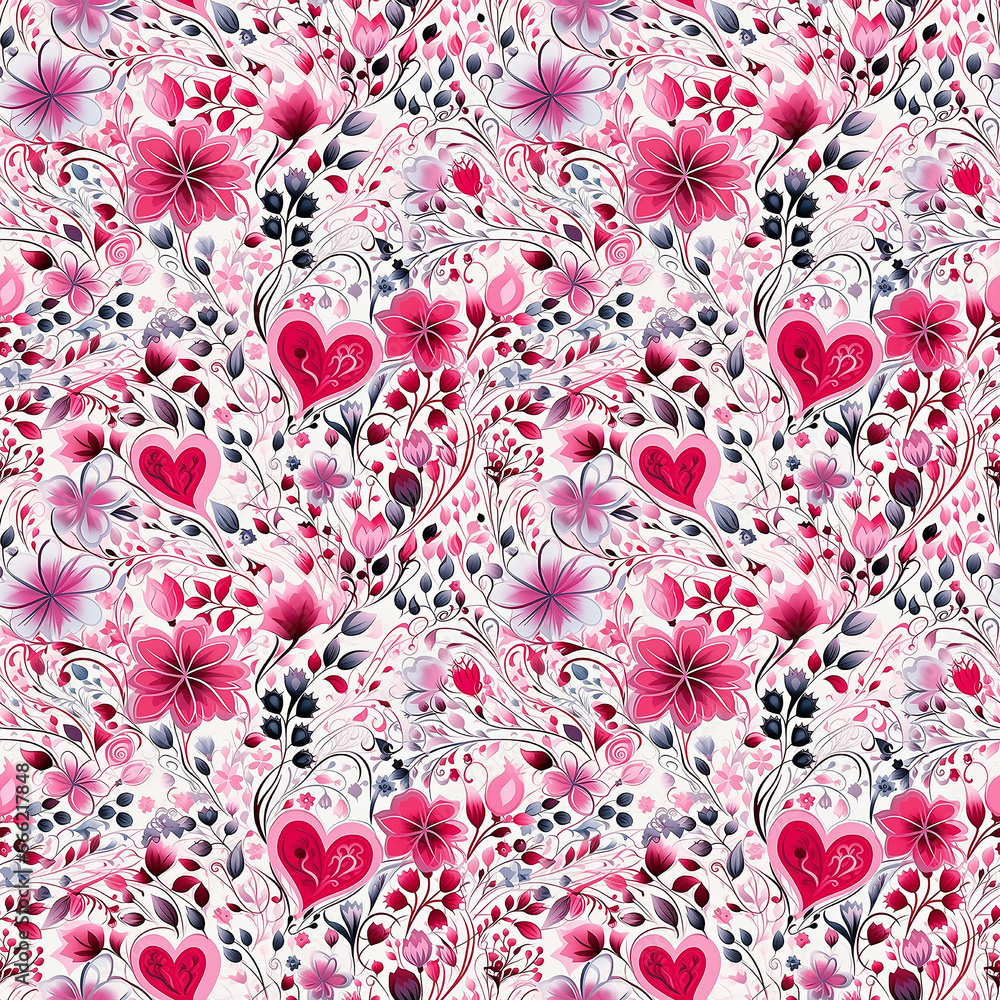 romantic pattern. Seamless pattern.