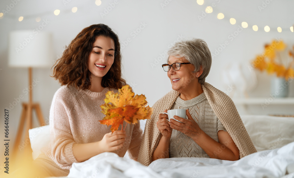 mother and daughter are talking