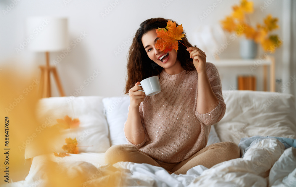 woman enjoying sunny morning