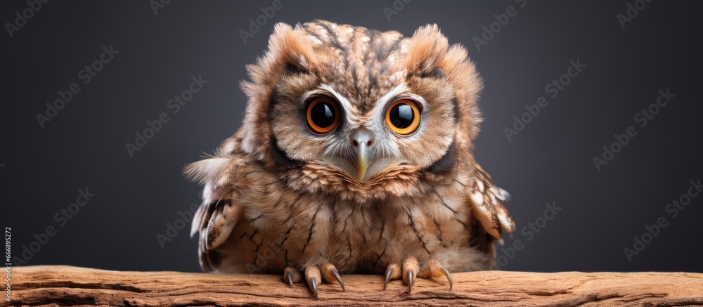 Baby owl With copyspace for text