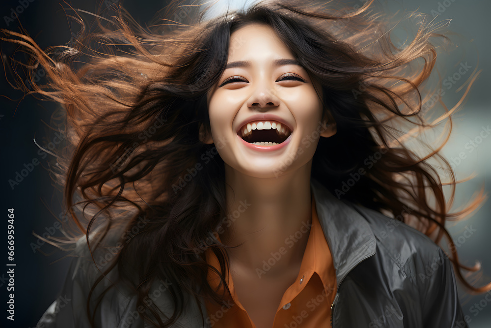 portrait of a woman, smile asian women