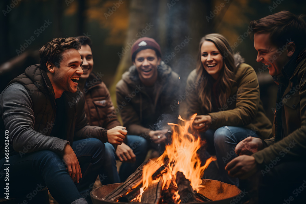 group of people at night party