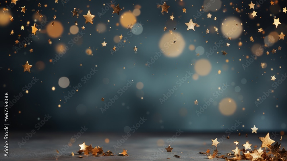 Beautiful magic Christmas Tree minimalist background with space for text