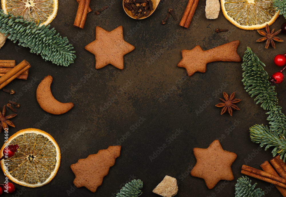 Making gingerbread Christmas cookies