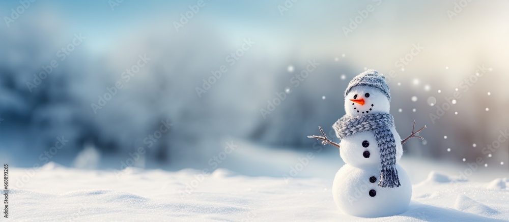 Snowman in winter