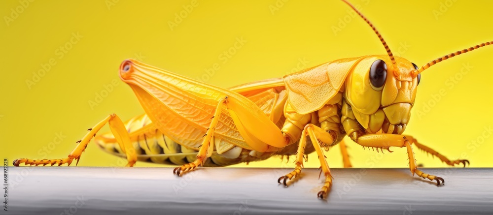 Close up shot of a hopper in yellow