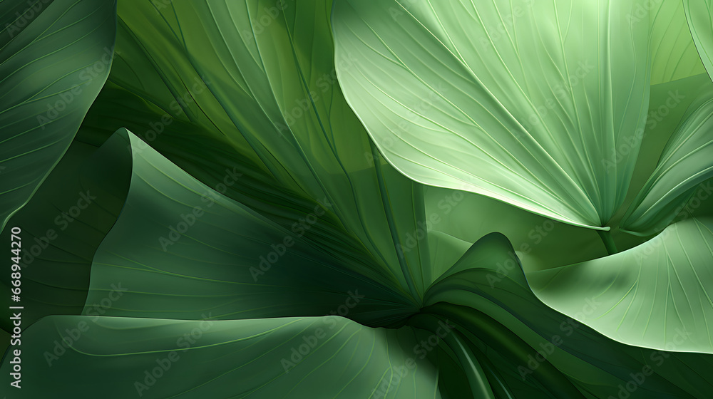 green flower background,  green lotus leaves