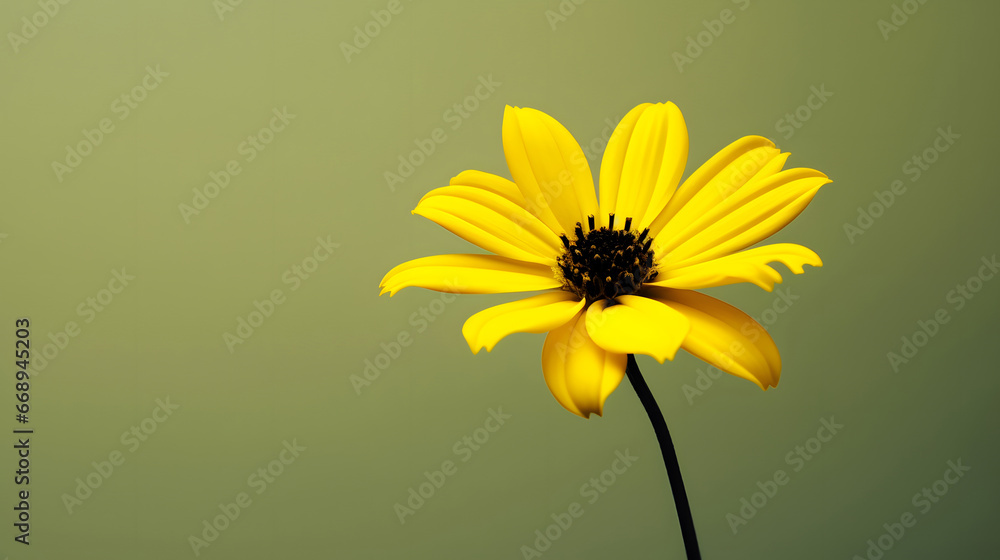 minimalist yellow Daisy flower