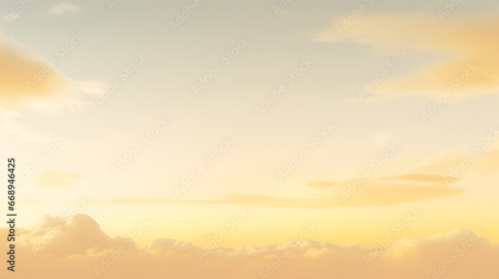 sun rays and yellow  clouds  background