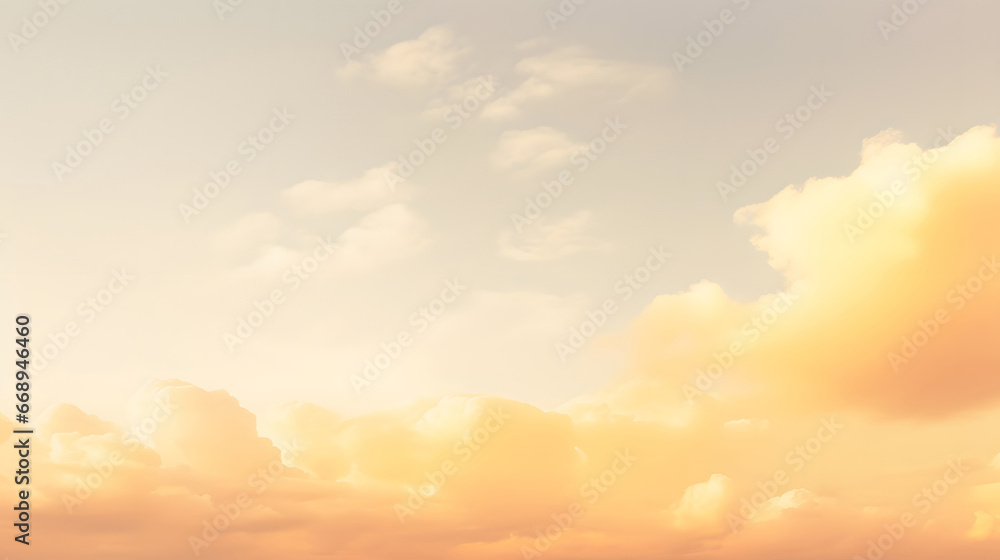 sun rays and yellow  clouds  background