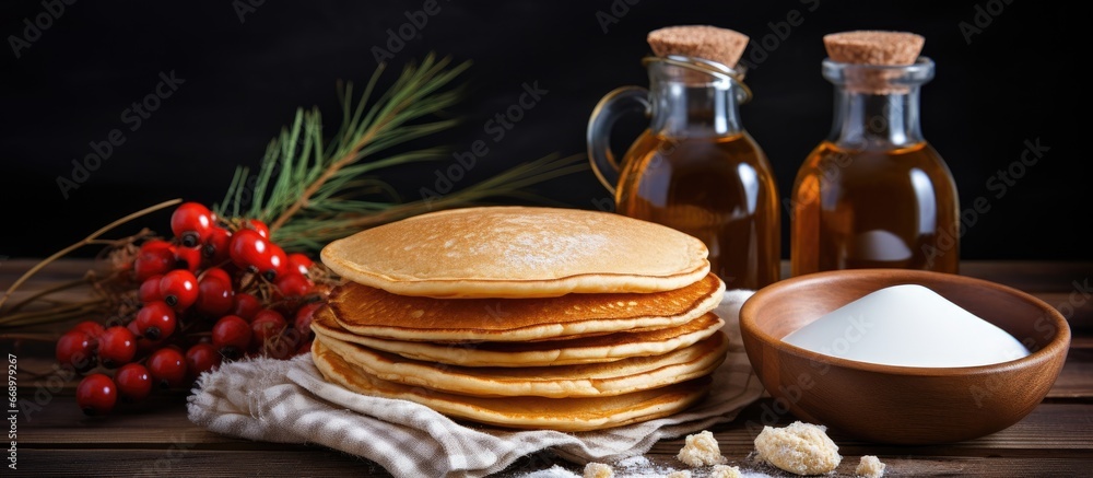 Making pancakes with rye flour Ingredients