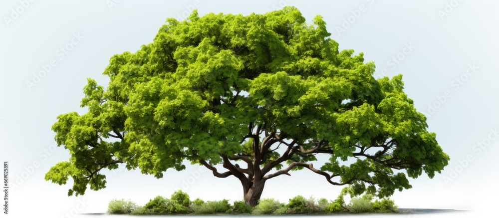 Stunning large tree seen against white backdrop